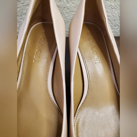 Coach Cream Pointed Toe Pumps - Picture 6 of 10